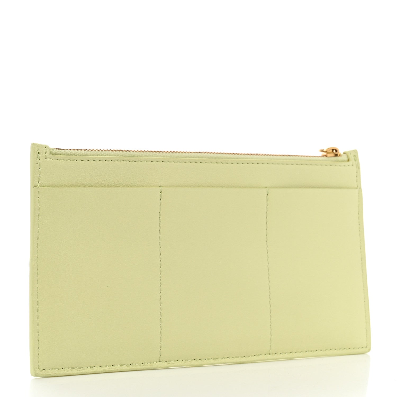 Bottega Veneta Lambskin Maxi Intrecciato Bill Pouch Lemon Washed 3 of 8