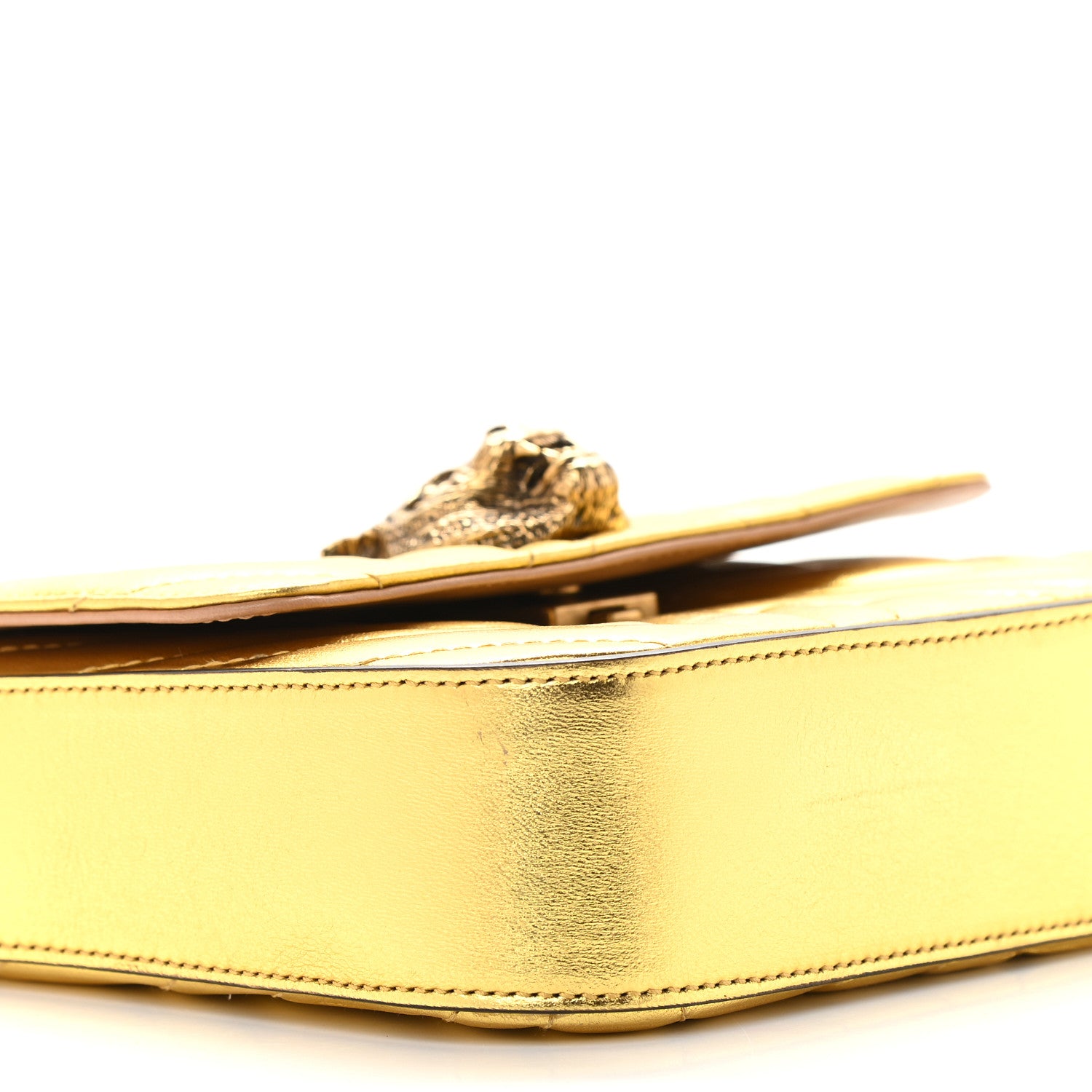 Gucci Metallic Nappa Matelasse Broadway Shoulder Bag Gold 8 of 10