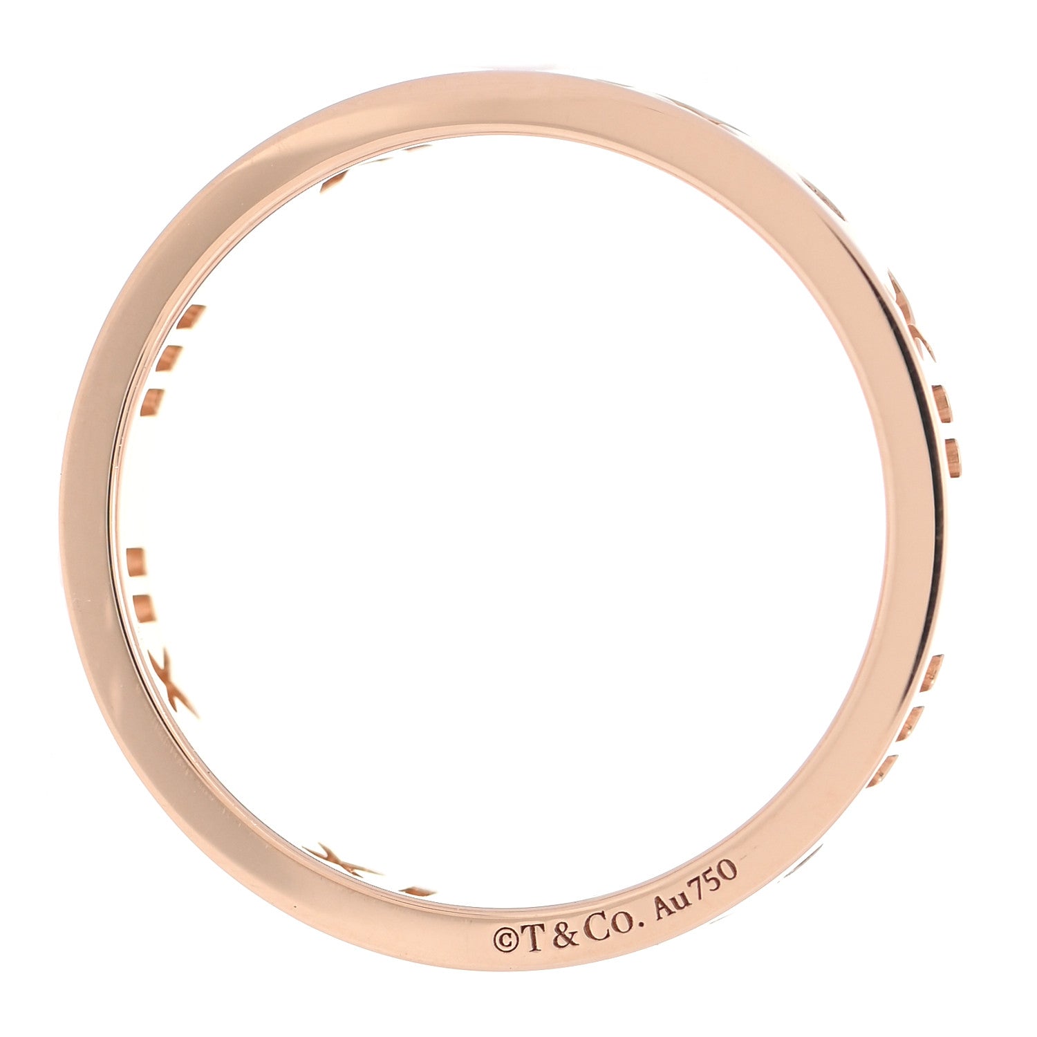Tiffany 18K Rose Gold Diamond Atlas Pierced Ring 51 5.75 4 of 4