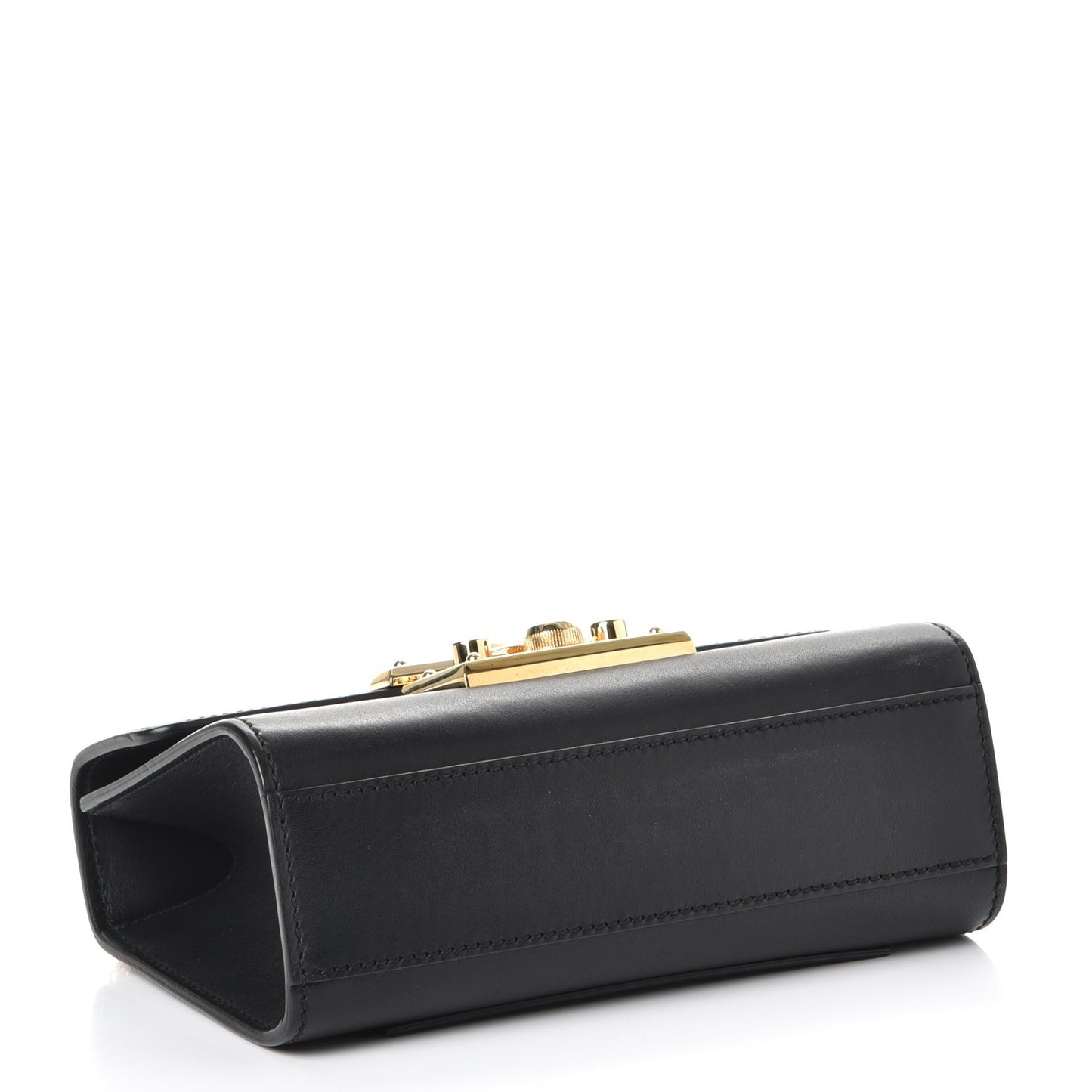 Calfskin Small Padlock Shoulder Bag Black