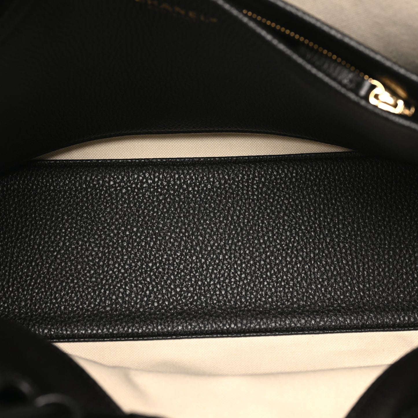 Grained Calfskin Suede Urban Essentials Large Shopping Bag Dark Beige Black Dark Beige Black