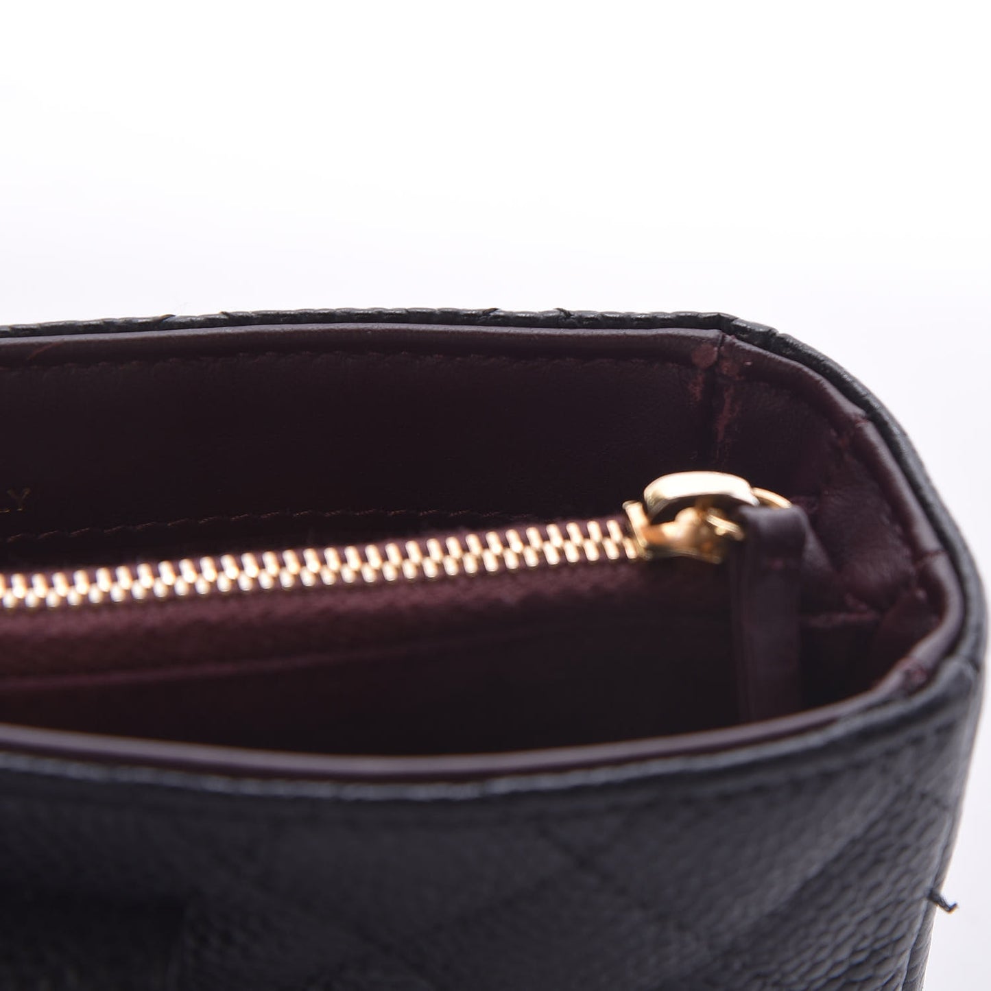 Caviar Quilted Mini Phone Holder Clutch Black