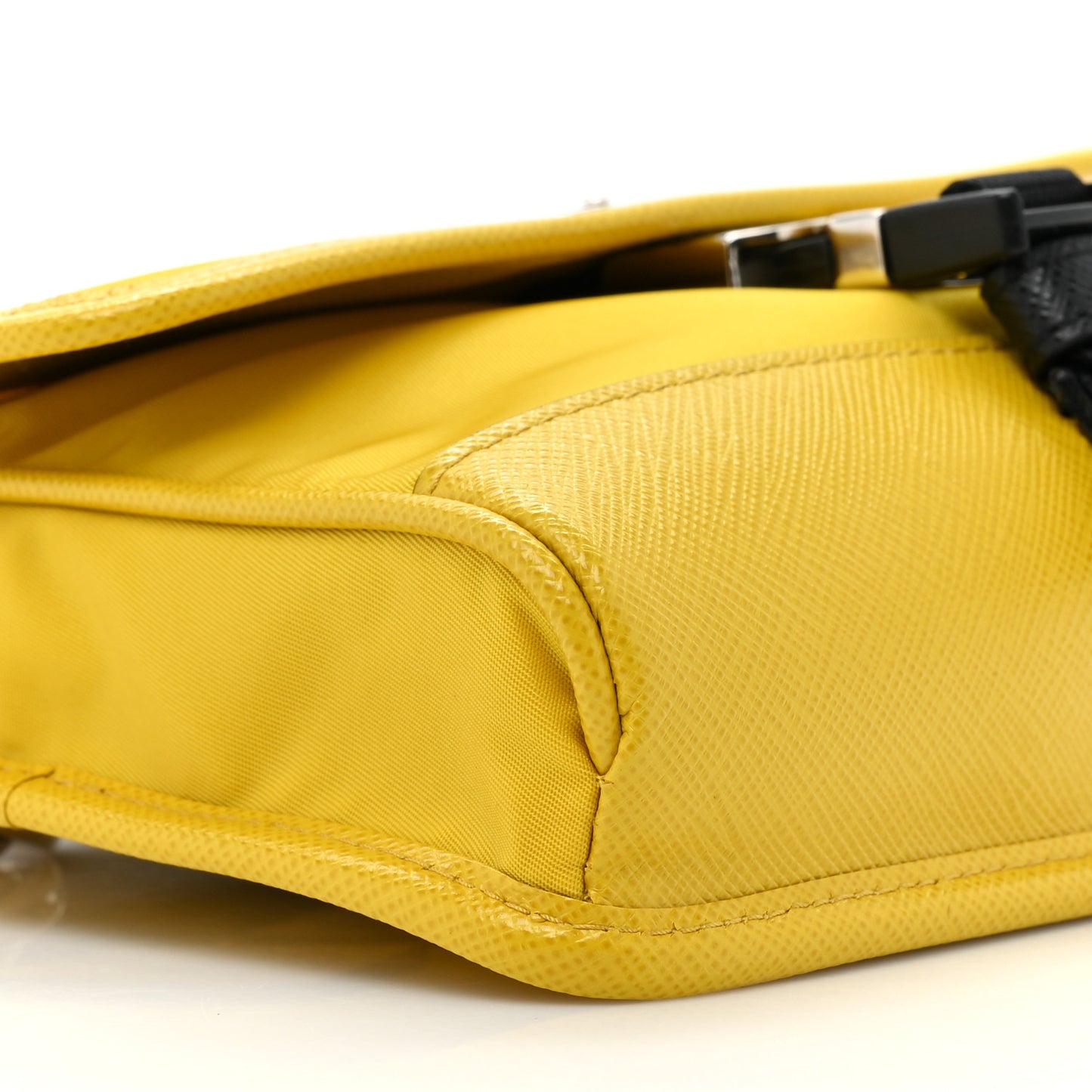 Re-Nylon Saffiano Smartphone Case Crossbody Giallo