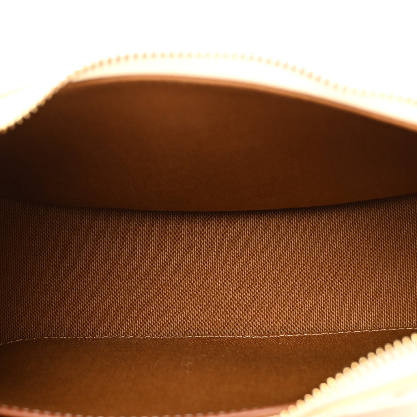 Canvas Calfskin Ava Triomphe Shoulder Bag White