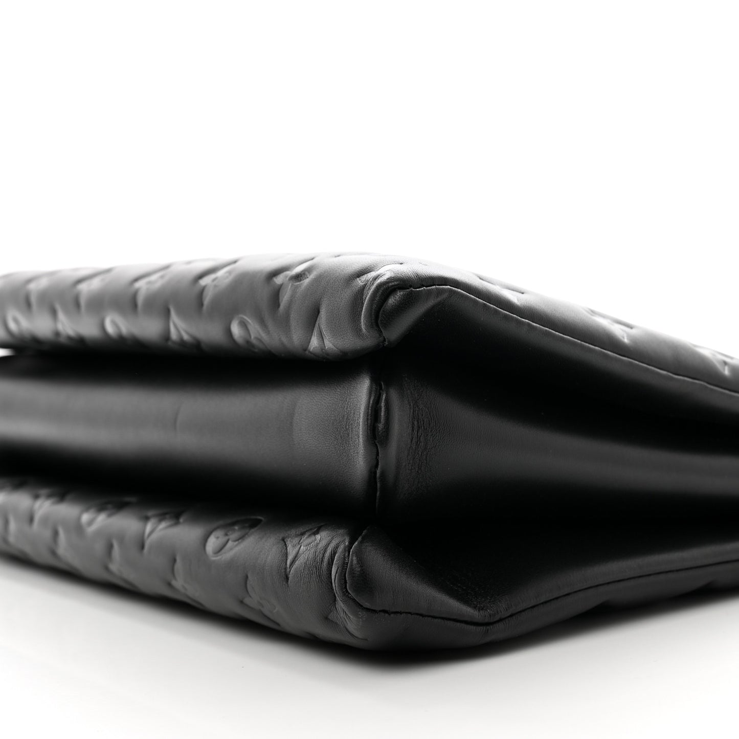 Lambskin Embossed Monogram Coussin MM Black