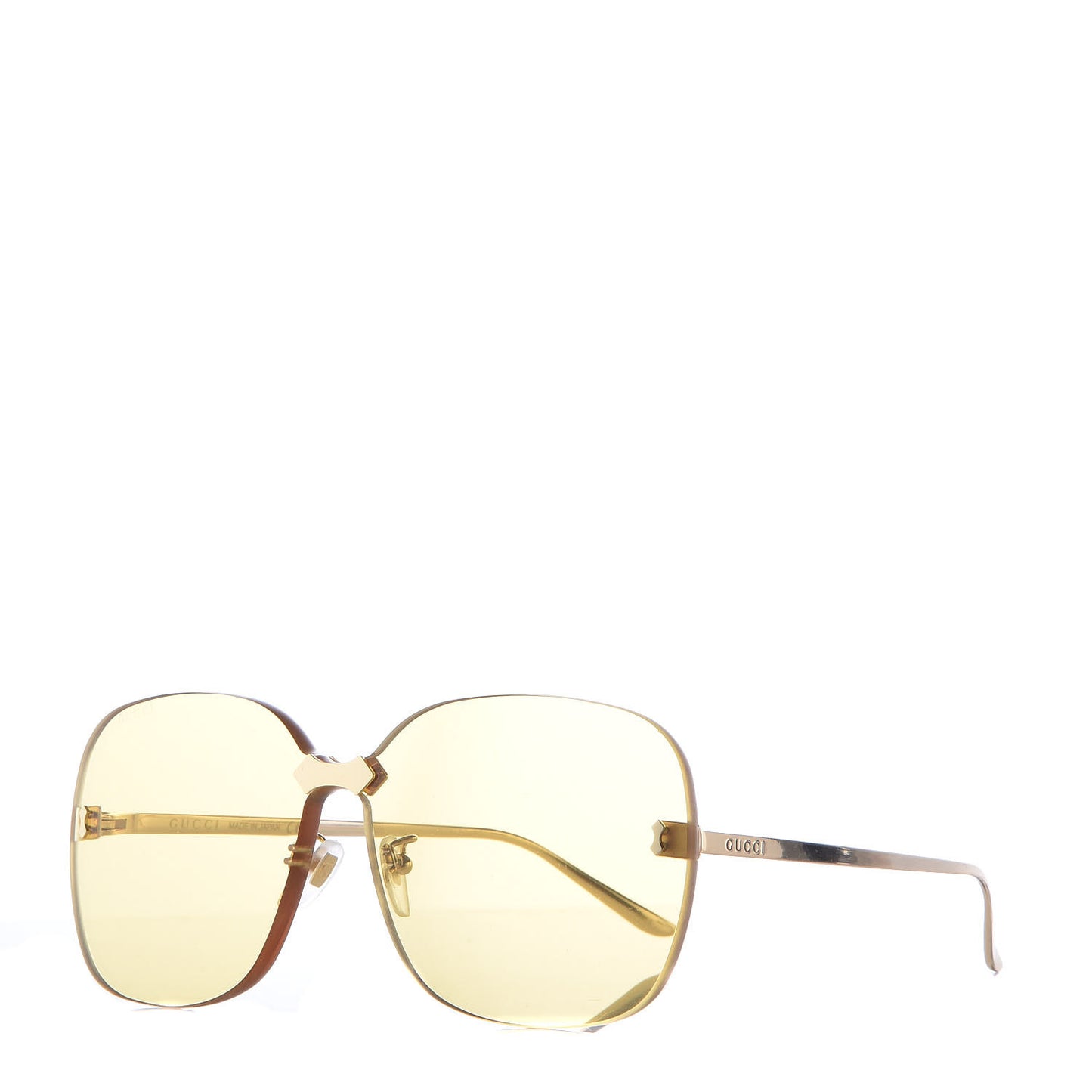 Rimless Sunglasses GG0352S Gold Yellow