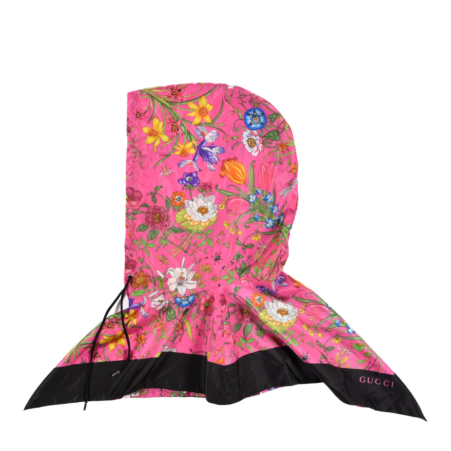 Silk Nylon Flora Rain Hood Pink