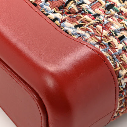 Chanel Tweed Calfskin Small Gabrielle Hobo Red Multicolor 12 of 13