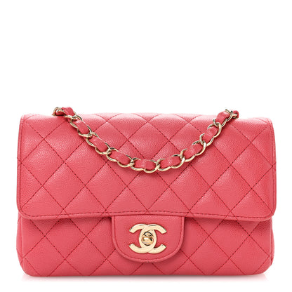 Chanel Caviar Quilted Mini Rectangular Flap Dark Pink 1 of 11