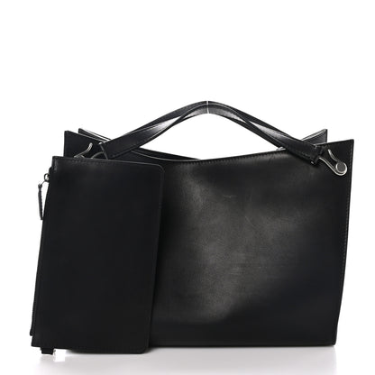 The Row Polished Saddle Calfskin Small Alexia Bag Black 3 of 10