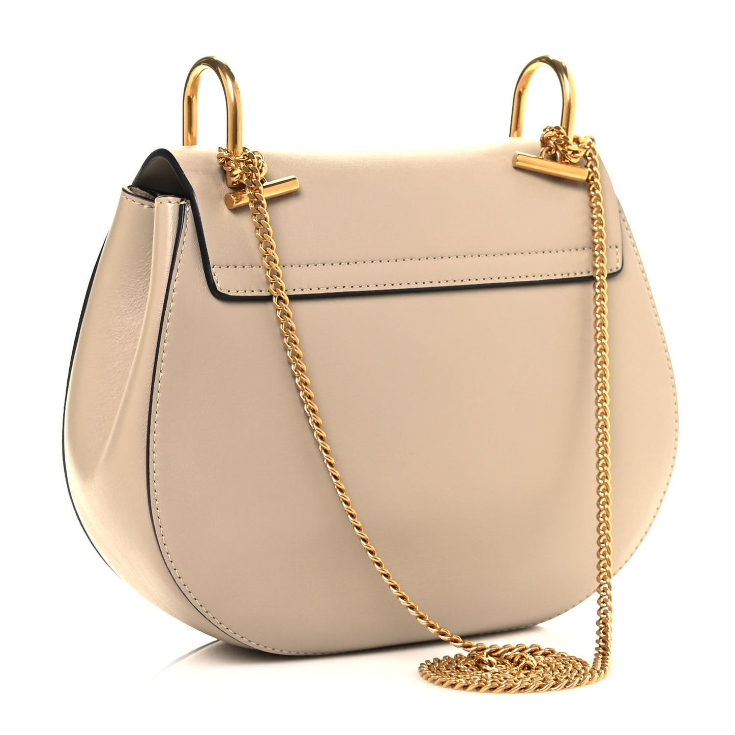 Suede Calfskin Striped Patchwork Drew Shoulder Bag Grey Multicolor