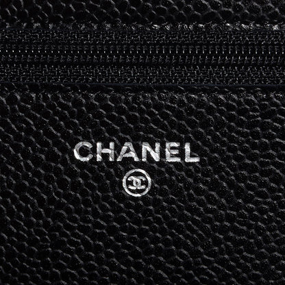 Chanel Caviar Quilted Wallet On Chain WOC Black 6 of 9