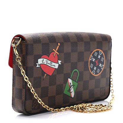 Louis Vuitton Damier Ebene LV Stories Pochette Felicie Chain Wallet 4 of 11