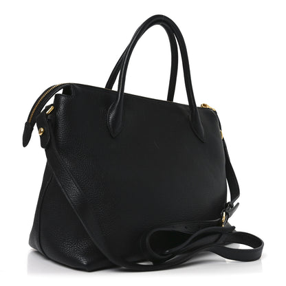 Prada Vitello Daino Tote Black 3 of 9