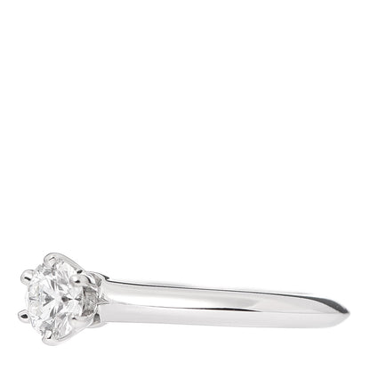 Tiffany Platinum Diamond .33ct Solitaire Engagement Ring 48 4.5 4 of 7