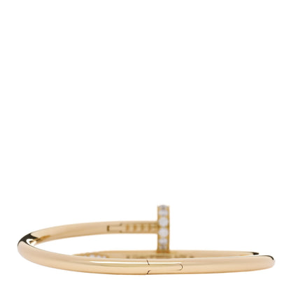 Cartier 18K Yellow Gold Diamond Juste Un Clou Bracelet 15 2 of 5