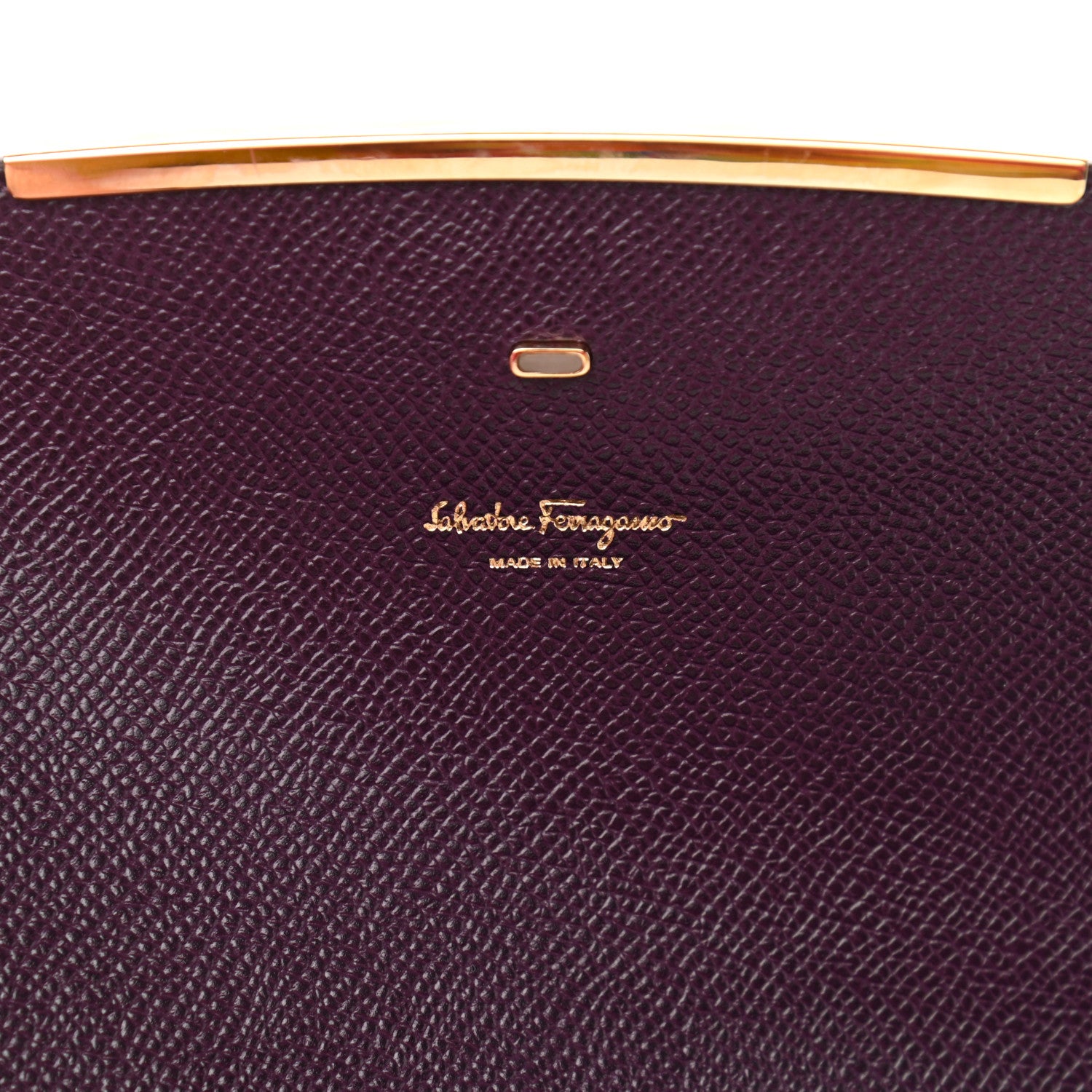 Salvatore Ferragamo Hammered Calfskin Gancini Icona Mini Bag Blackberry 10 of 17