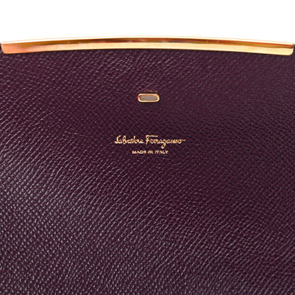 Salvatore Ferragamo Hammered Calfskin Gancini Icona Mini Bag Blackberry 10 of 17