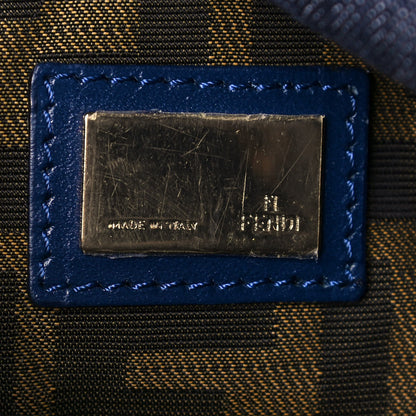 Fendi Denim Spalmati Woven Spy Pouch Bag Blue 6 of 13