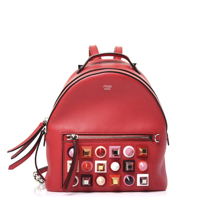 Fendi Vitello Dolce Studded Mini Backpack Fiamma Multicolor 1 of 15