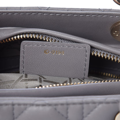 Christian Dior Lambskin Cannage Medium Lady Dior Grey 7 of 15