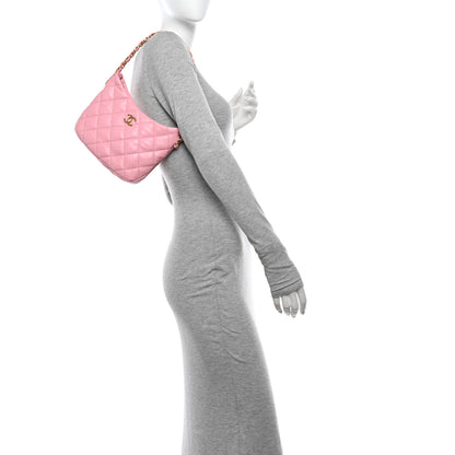 Chanel Lambskin Quilted CC Links Hobo Light Pink 2 of 11