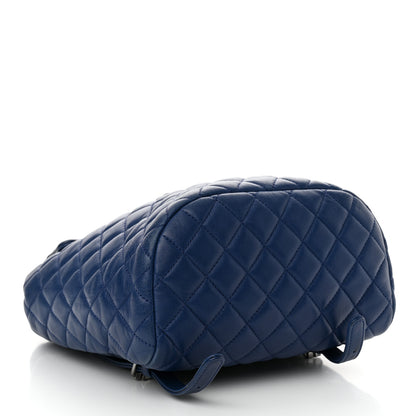 Chanel Lambskin Quilted Small Urban Spirit Backpack Blue 4 of 15