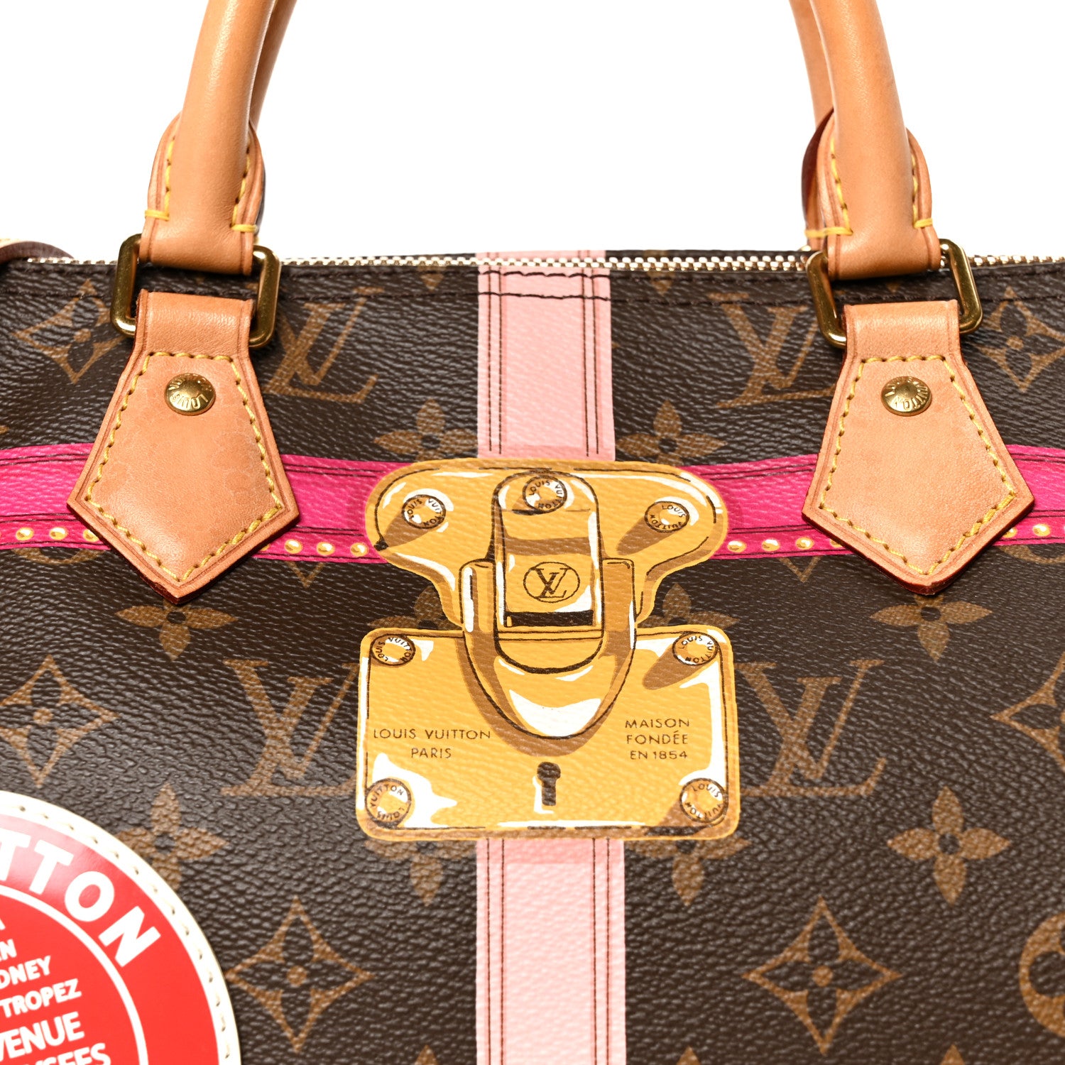Louis Vuitton Monogram Summer Trunks Speedy Bandouliere 30 13 of 15