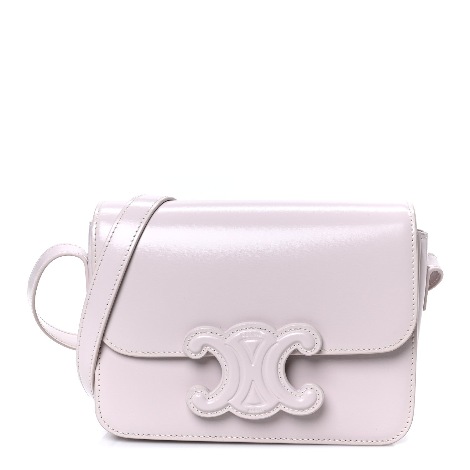 Celine Shiny Calfskin Teen Cuir Triomphe Poudre 1 of 10