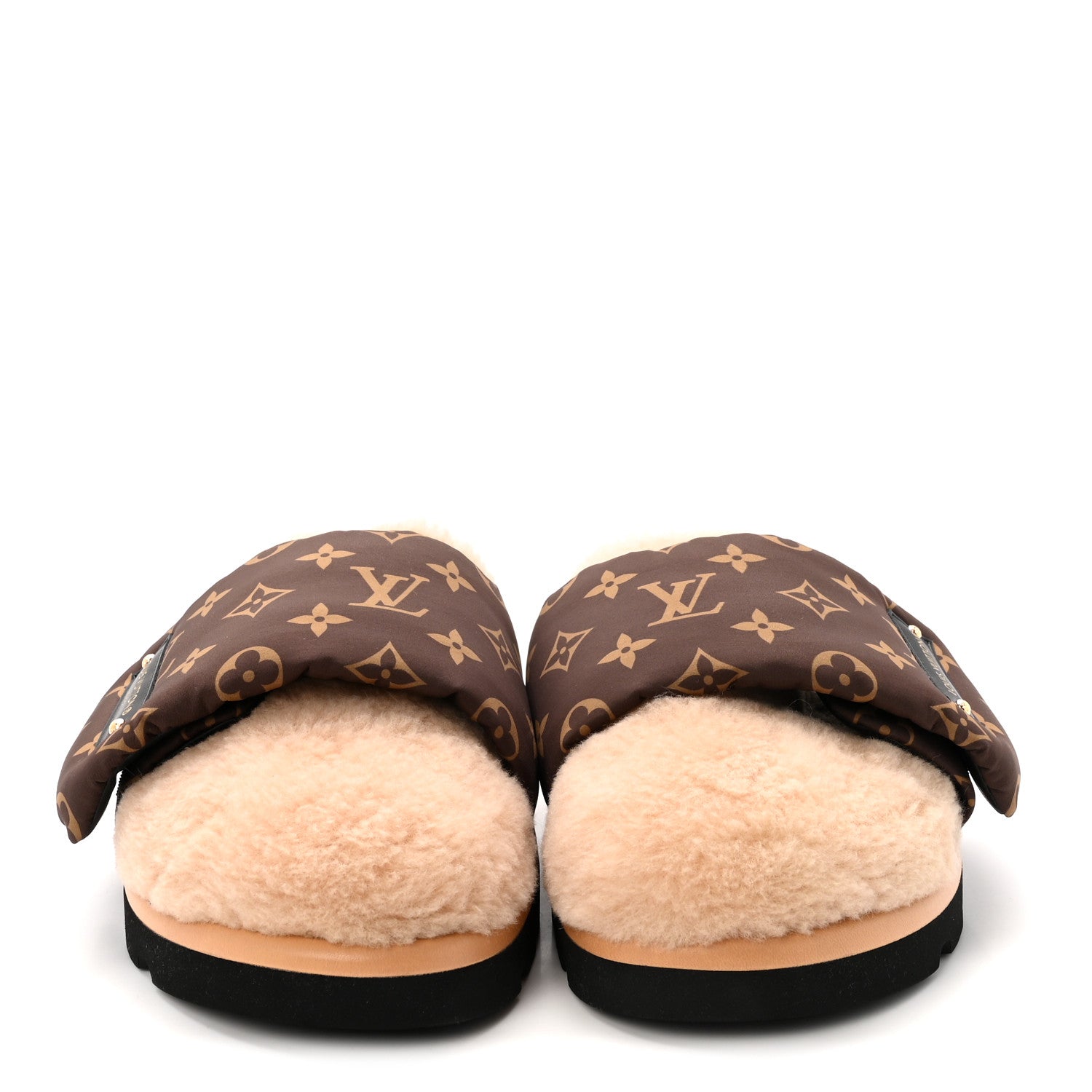 Louis Vuitton Nylon Monogram Shearling Pillow Comfort Mule 40 Cacao Brown 3 of 8