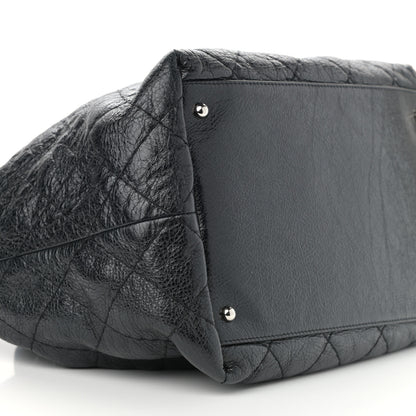 Chanel Glazed Calfskin On The Road Drawstring Tote Black 9 of 11