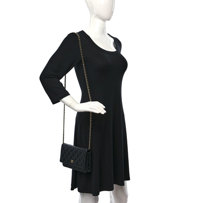 Chanel Caviar Quilted Wallet on Chain WOC Black 2 of 10