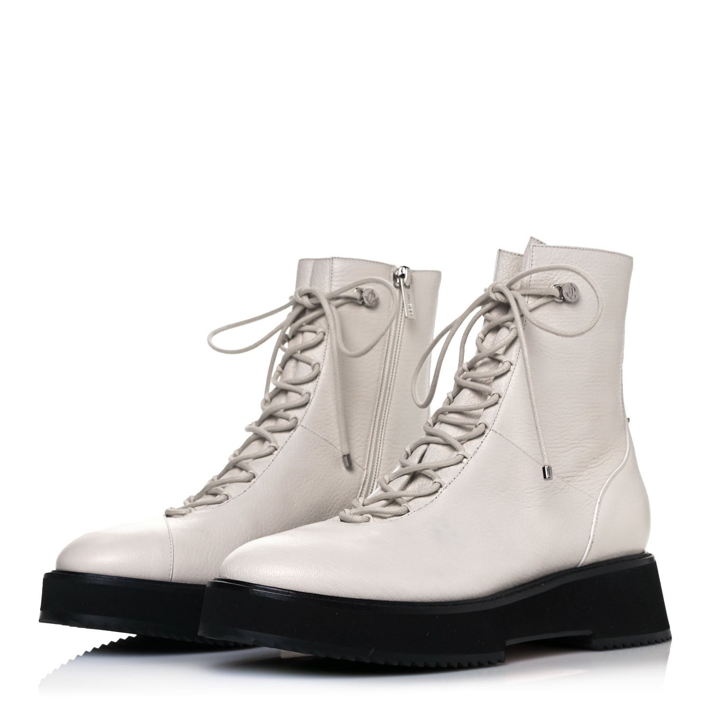 Grainy Calfskin Haysley Flat Boot 38.5 Latte