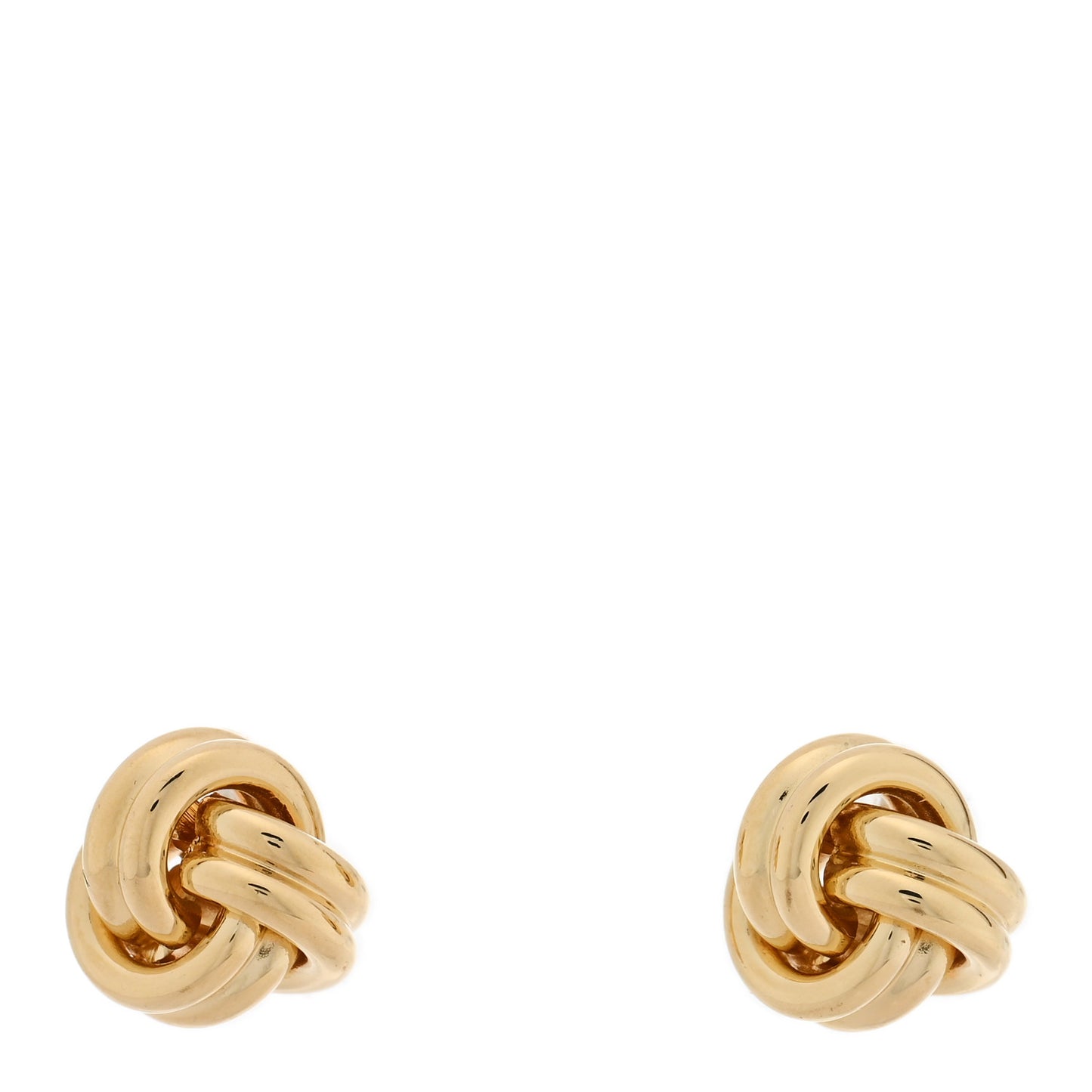 18K Yellow Gold Love Knot Earrings