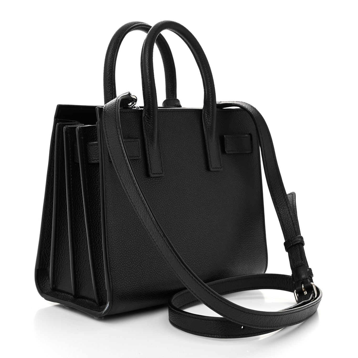 Saint Laurent Grained Calfskin Nano Sac De Jour Black 3 of 12