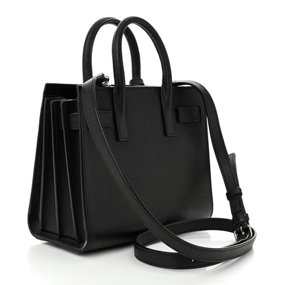 Saint Laurent Grained Calfskin Nano Sac De Jour Black 3 of 12