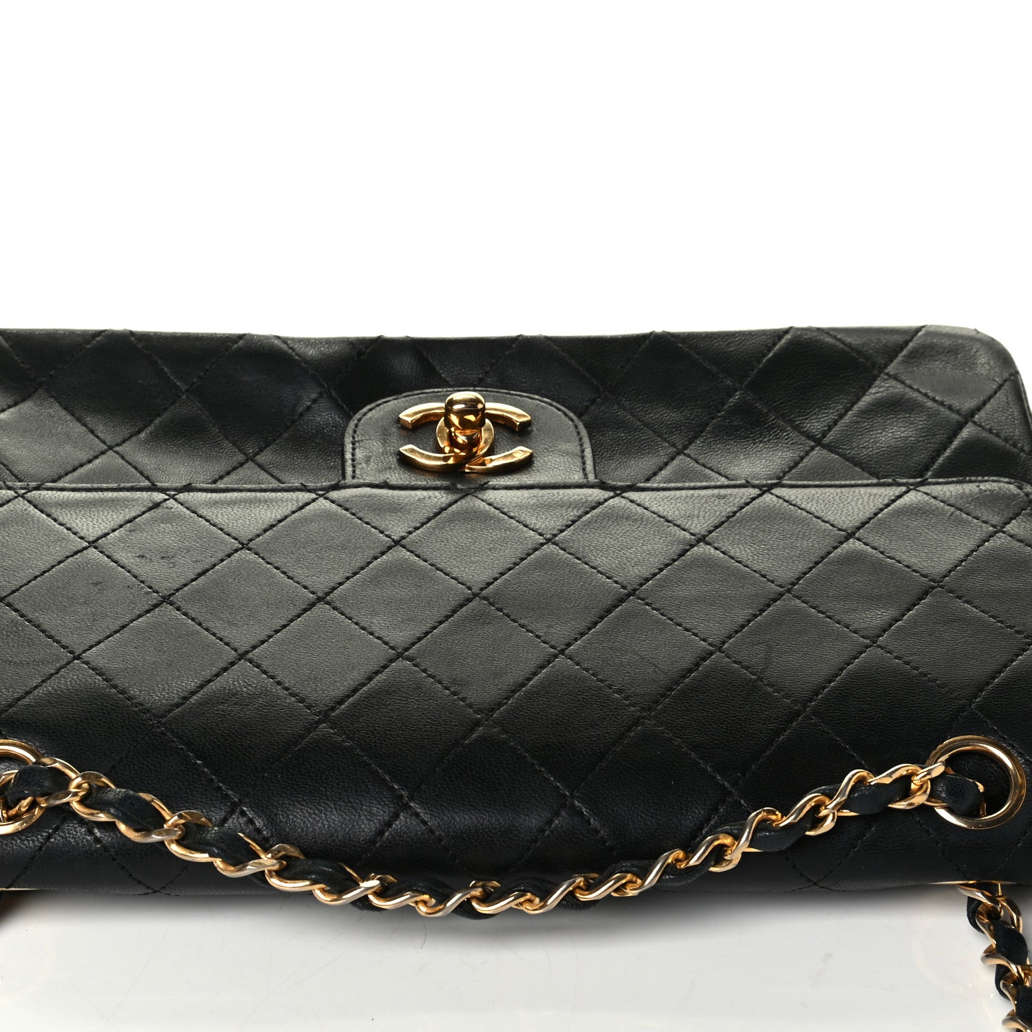 Chanel Lambskin Quilted Medium Double Flap Black 6 of 8