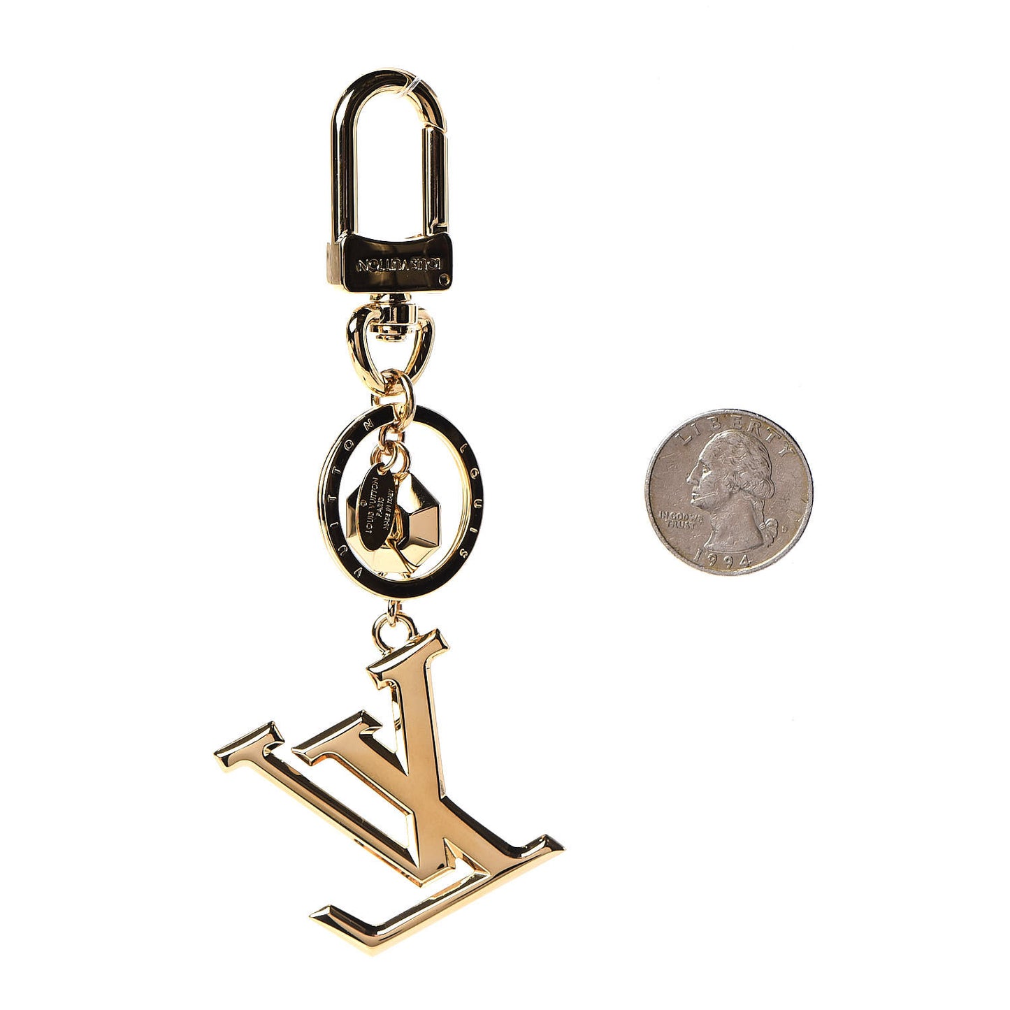LV Facettes Bag Charm Key Holder Gold