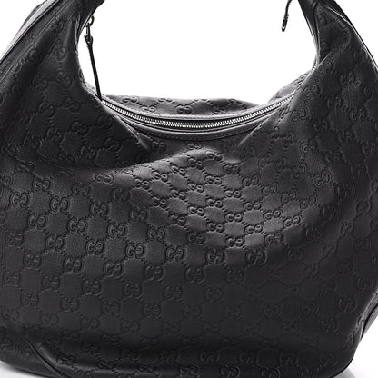 Gucci Guccissima Large GG Twins Hobo Black 6 of 8