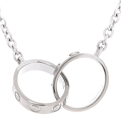 Cartier 18K White Gold Interlocking LOVE Necklace 3 of 7