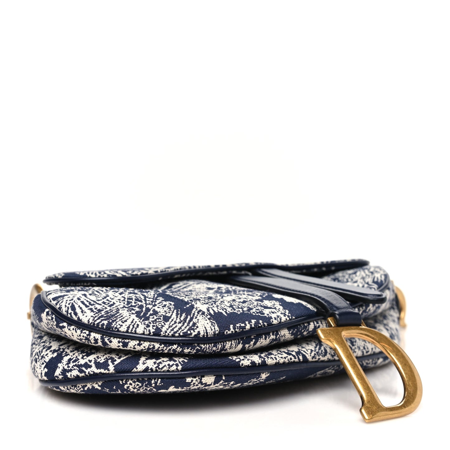 Canvas Embroidered Dioriviera Saddle Bag Blue