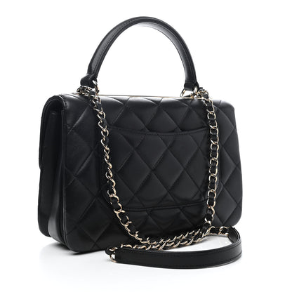 Chanel Lambskin Quilted Small Trendy CC Dual Handle Flap Bag Black 2 of 4