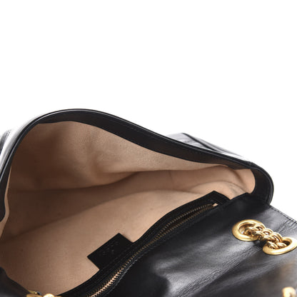 Gucci Calfskin Matelasse Small GG Marmont Shoulder Bag Black 4 of 10