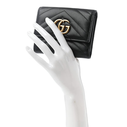Gucci Calfskin Matelasse GG Marmont Wallet Black 2 of 7