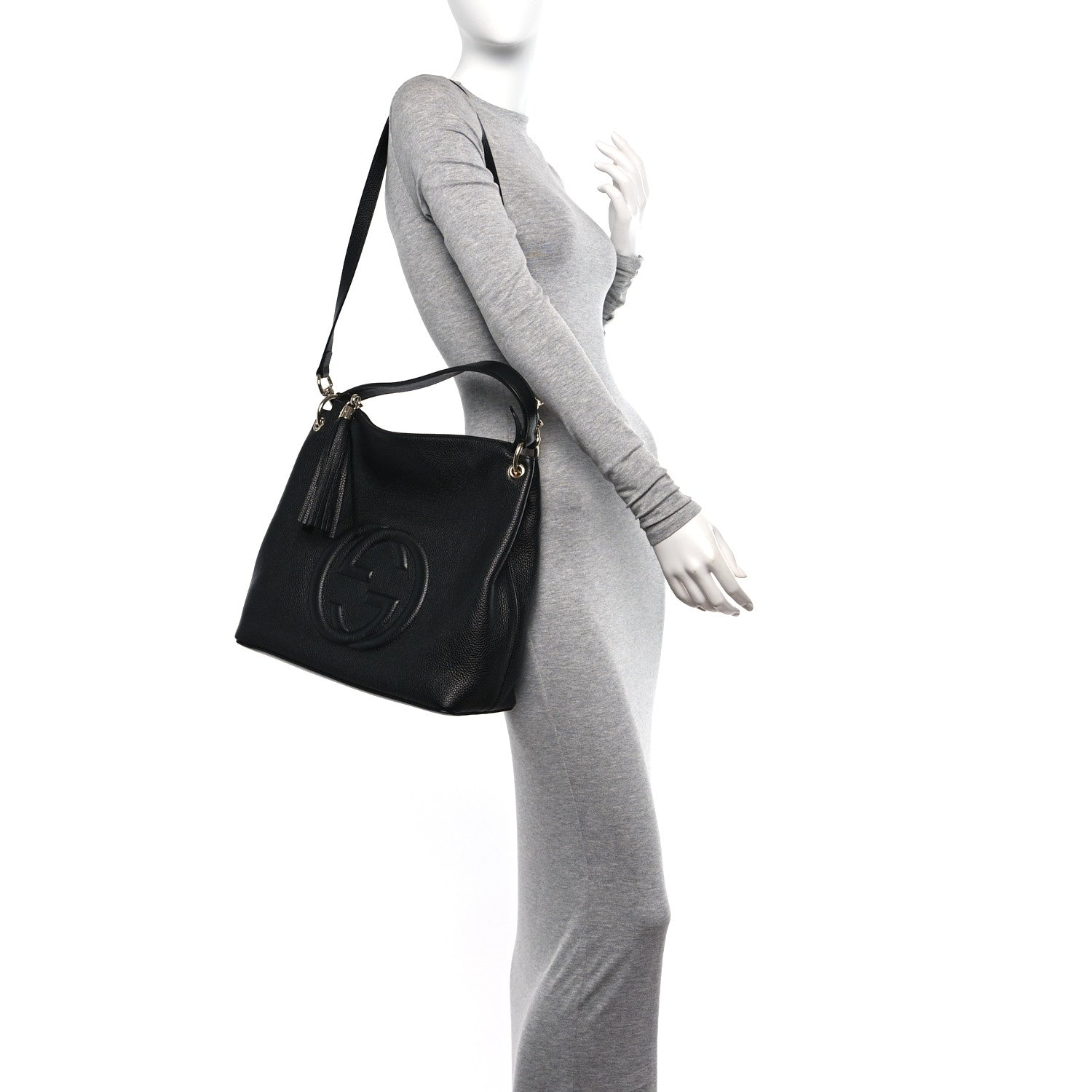 Gucci Pebbled Calfskin Large Soho Hobo Black 2 of 10