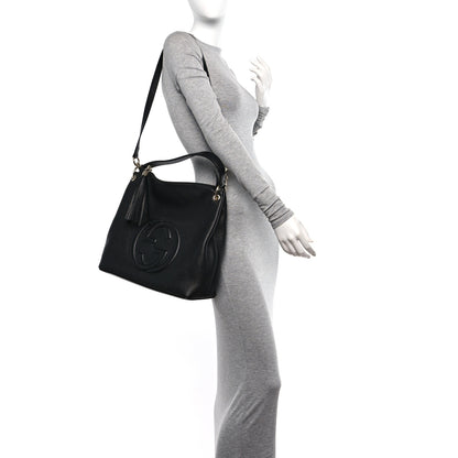Gucci Pebbled Calfskin Large Soho Hobo Black 2 of 10