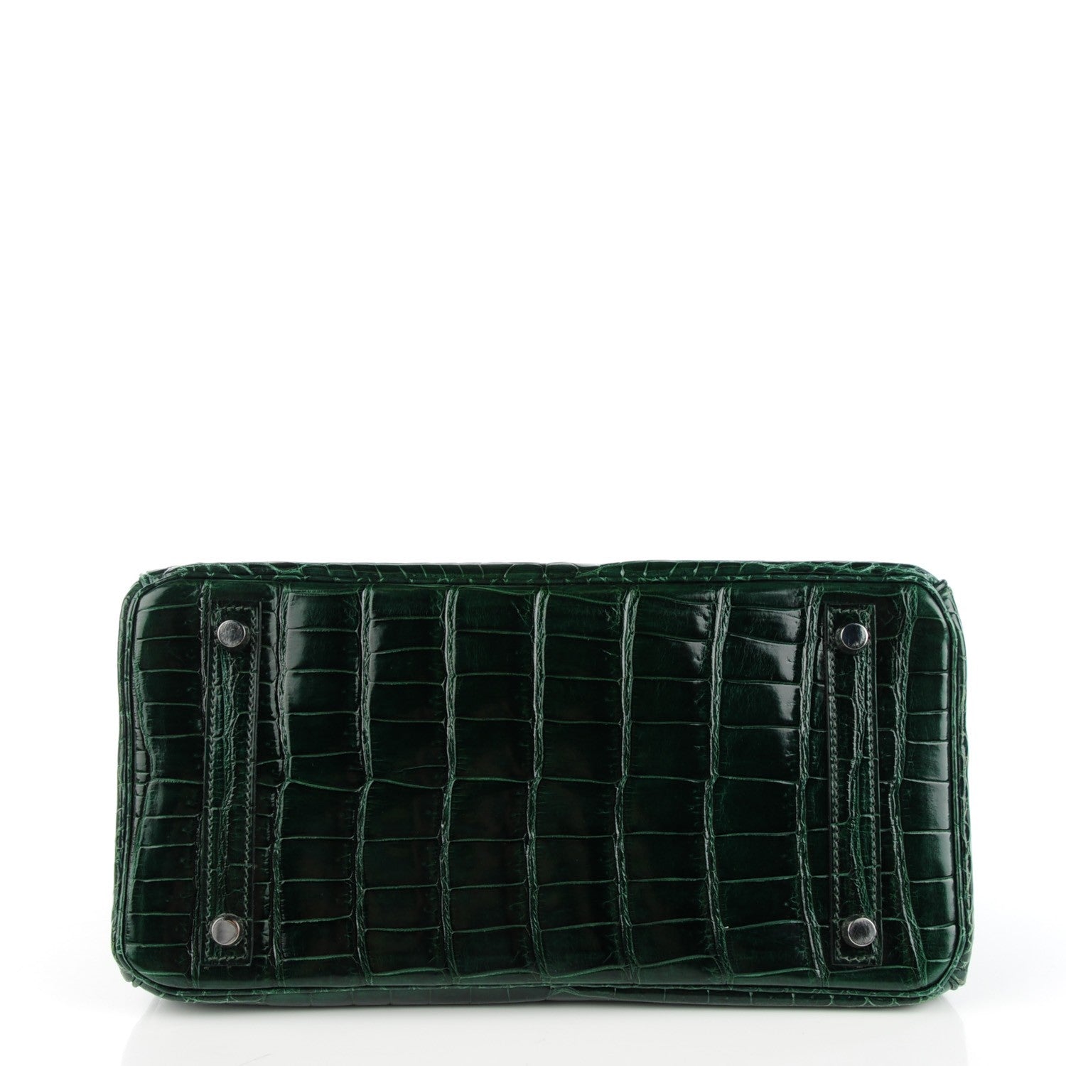 Hermes Shiny Porosus Crocodile Birkin 30 Vert Fonce 6 of 20