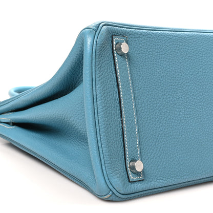 Hermes Togo Birkin 30 Blue Jean 9 of 13