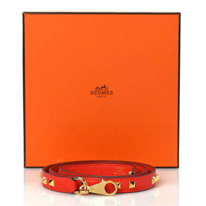 Hermes Swift 16mm Mini Dog Carres Bag Strap Capucine 4 of 4