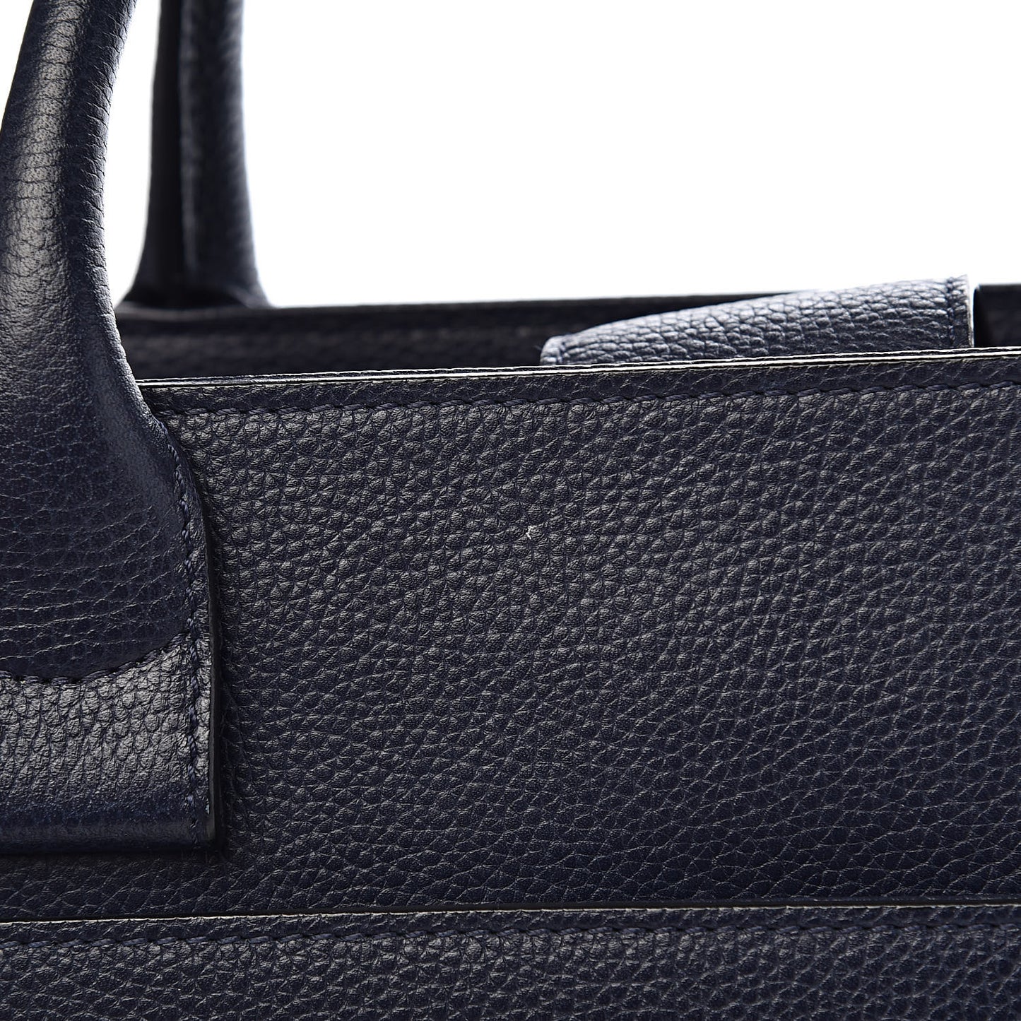 Grained Calfskin Medium Neo Executive Shopper Tote Dark Blue